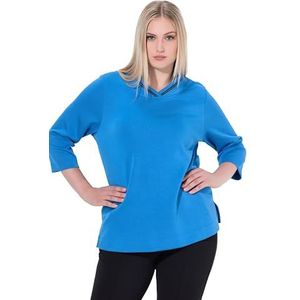 Ulla Popken Grote maten grote maten plus size sweatshirt, opstaande kraag, klassiek, sierketting, lange mouwen