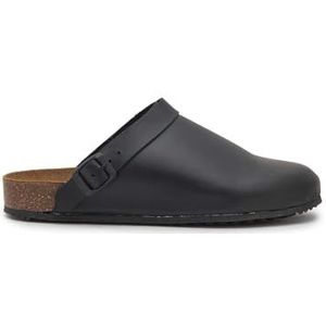 Scholl Cork Pro Clog, schoenen voor medische professionals, uniseks, volwassenen, 35 EU, Zwart, 35 EU