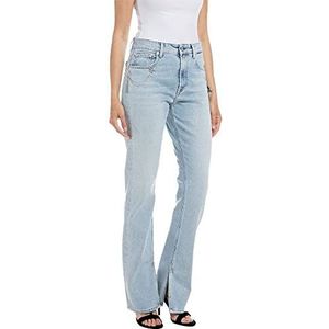 Replay SHARLJN Slim Flare Jeans, 011 Super Light Blue, 2832, 011 Super Light Blue, 28W x 32L