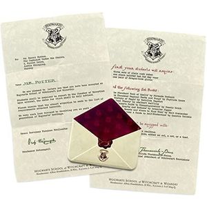 Harry Potter - Zweinstein acceptatiebrief - 3,5 ""x 3,5"" functionele hars envelop magneet met 5"" x 8"" brief van professor McGonagall | Officieel gelicentieerde koopwaar