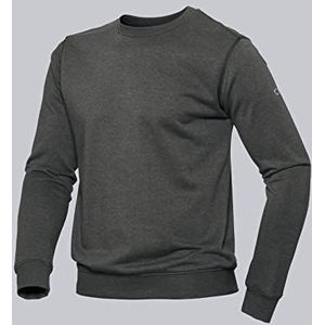 BP 1720-293-0056-S Uniseks sweatshirt, slank silhouet, lange mouwen en ronde hals, 280,00 g/m² katoen met stretch, antraciet, S