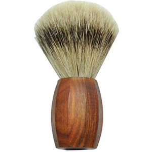 Golddachs scheerkwast, 100 procent zilverzupf, palissander-handvat, 1 stuk