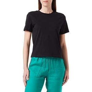 s.Oliver Dames T-shirts, korte mouwen, zwart, 46