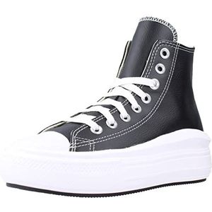 CONVERSE Chuck Taylor All Star Move Platform Foundational leer, damessneakers, Zwart, 36 EU