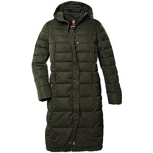 STOY Dames gewatteerde mantel/mantel met capuchon - grote maten STW 7 WMN QLTD CT, donkerolijf, 52, 39793-000