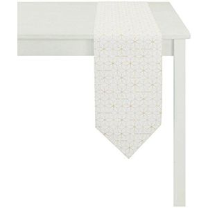Apelt tafelband, polyester, crème/goud, 24 x 175 x 0,2 cm