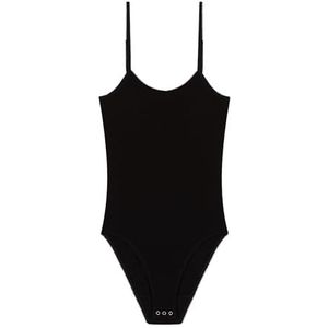 Petit Bateau Mouwloze bodysuit voor dames, zwart, XL, Zwart, XL