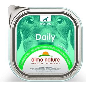 almo nature Daily Natvoer voor honden met lam en aardappelen, zonder gluten, 9 stuks (9 x 300 g)