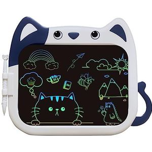 JOEAIS LCD-Tekentablet Voor Kinderen 10 Inch, Cartoon Katontwerp Kinderspeelgoed Tekenblok Doodle Bord, Educatieve Schrijftablet, Reisspeelgoed Voor Peuters, Ideegeschenken Voor Jongens En Meisjes (Blauw)