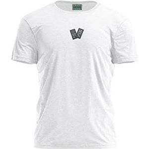 Bona Basics, Digitaal bedrukt, basic T-shirt voor heren,%100 katoen, wit, casual, herentops, maat: M, Wit, M