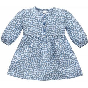 Pinokio Dress Lilian, 100% viscose, Blue Flowers, Girls 74-122 (74), Blue Flowers Lilian, 74 cm