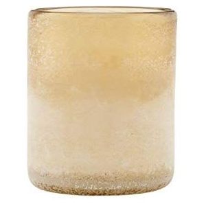 House Doctor - waxinehouder Mist - bruin - glas - hoog 11,5 cm - dia 9,5 cm