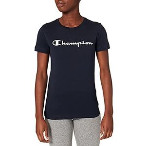 Champion Legacy Classic Logo T-shirt voor dames - blauw - Small