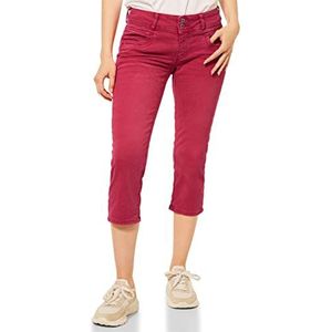 Street One Dames A375233 3/4 jeansbroek, Cherry Red Washed, W27/L22