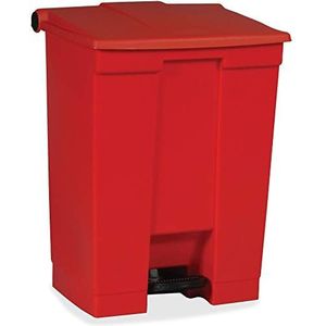 Rubbermaid Commercial Products 18 gal HDPE Step On Trash Kan - Rood