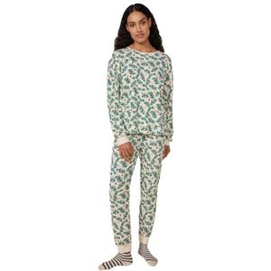 Petit Bateau Pyjama met lange mouwen voor dames, Avalanche/Multico, XS, Lawine/Multico, XS