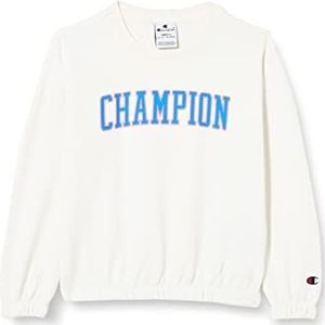 Champion Rochester 1919-C-Campus Boxy Crewneck sweatshirt, off-white (Way), 3-4 jaar meisjes en meisjes, Off-White (Way)