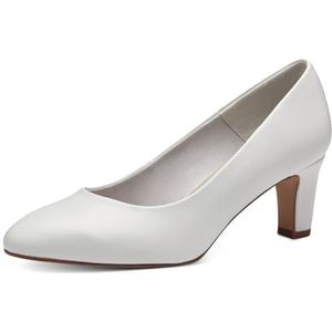 Tamaris dames pumps blokhak, mat wit, 40 EU