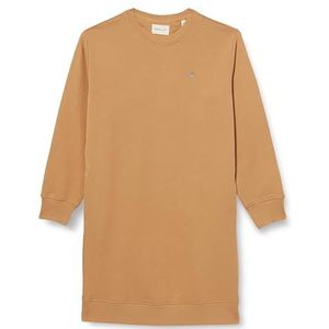 GANT Shield C-Neck Sweat Dress, Caramel Beige, S