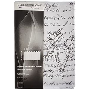 Elbersdrucke Loveletter 00 bistrogordijn, polyester, wit, 48 x 140 cm