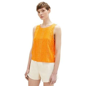 TOM TAILOR Denim Dames 1036590 blouse, 31713-Mango Batik Vichy Print, XS, 31713 - Mango Batik Vichy Print