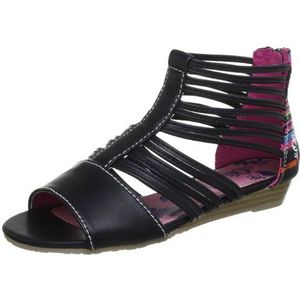 s.Oliver Casual sandalen voor meisjes, Zwart Schwarz Zwart kam 98, 35 EU