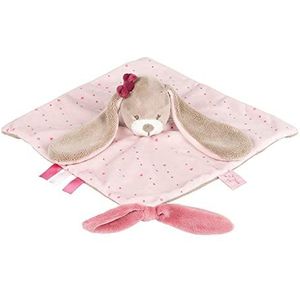 Nattou Knuffeldoek van Nina het konijn, vriendje vanaf de geboorte, 27 x 27 cm, Nina, Jade & Lili, beige/roze, 987165