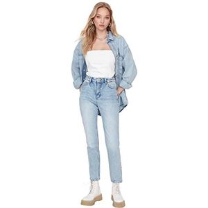 Trendyol Dames Bootcut & Flared Jeans, blauw, 34, Blauw, 60