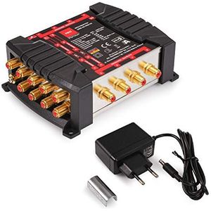 RED OPTICUM OMS 9/8 PRO TR Sat Multiswitch 8 deelnemers - Sat verdeler 2 satellieten tot maximaal 8 deelnemers met vergulde contacten - 3D UHD 4K Ready