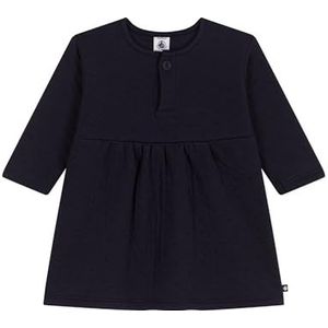 Petit Bateau Baby meisje A08SY jurk met lange mouwen, blauw smoking, 24 maanden, blauw smoking, 24 Maanden