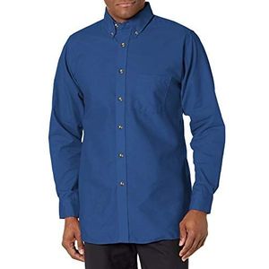 Red Kap mens Poplin dress shirts, Royal Blue, Medium US
