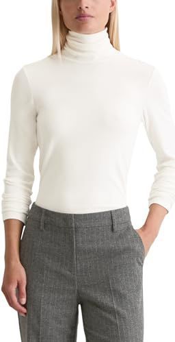 Slim fit shirt met lange mouwen van modalmix