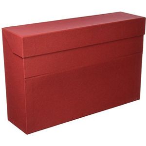 Elba 100580263 verhuisdoos, bekleed met stof, 10 cm, rood