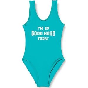 HAUTE PRESSION Eendelig badpak voor meisjes, schrijven, X9052, C02, T10A, Emerald Groen, 10-16 ans