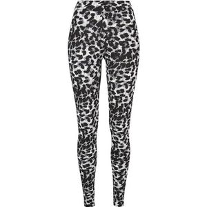 Urban Classics - Ladies Soft AOP Leggings - Zwart - Polyester/Elastaan