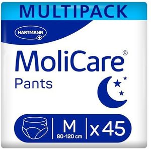 MoliCare Pants Night: incontinentiebroek bij matige urine-incontinentie, maat M (80-120), 3x15 stuks