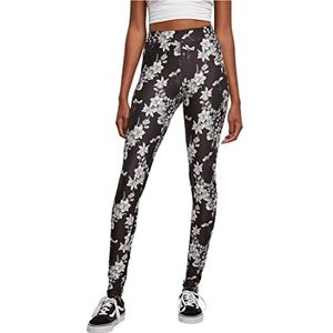 Leggings - Bloemenprint - Jersey - 7/8 lengte - High waist - Skinny