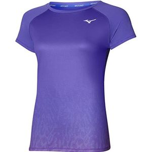 Mizuno Aero Ss Tee T-shirt voor dames, Simply Purple, L