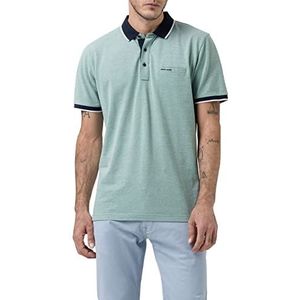 Pierre Cardin Heren Bicolor Polo Poloshirt Frosty Spruce, 5XL, Frosty Spruce, 5XL