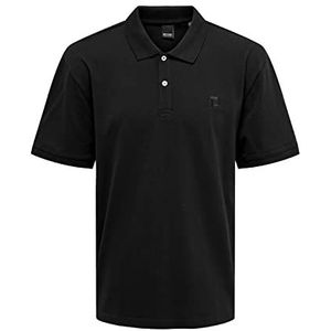 ONLY & SONS Heren Onsherrison Ovz Logo Emb Ss Polo, zwart, M