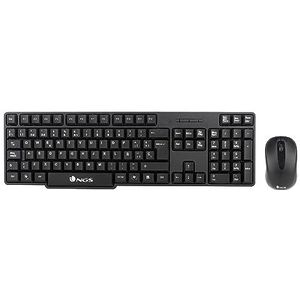 NGS Euphoria Kit Portuguese language (QWERTY) - 2.4GHz Wireless Keyboard and Mouse Combo, silent clicks. Compatible with Mac/Windows/Linux/Android/Tablet/TV. Black