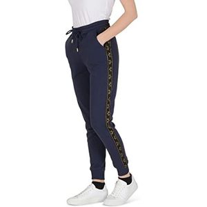 19V69 ITALIA Wit Navy Blue sportbroek voor dames, Blauw, L