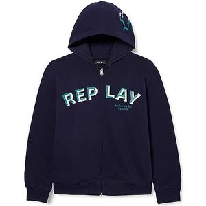 Replay Jongens sweatjack met capuchon, 882 Deep Blue, 16 Jaar
