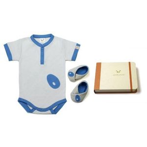 Pandi Panda Baby Meisjes Outfit Blauw Riviera Blauw 6 tot 12 Maanden