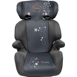 Tataway Kinderautostoel groep 2-3 (15 tot 36 kg) grijs met kleine sterren bedrukt