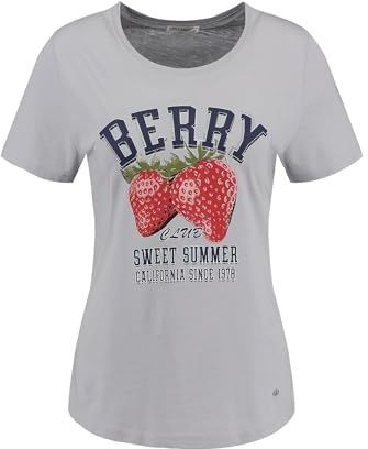 KEYLARGO Dames T-shirt WT Berry Round, Blauw Grijs (1126), XS
