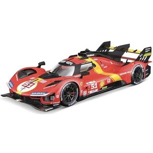 Bburago – Modelbouwkit Ferrari 499P LMH – Auto Bouwpakket op Schaal 1:24, Gedetailleerde Replica van de Winnaar van de 24H Le Mans 2023, Officiële Ferrari-licentie, Aanbevolen Leeftijd 14+ Jaar