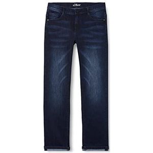 s.Oliver Jongens Slim: Jeans van katoenen stretch, donkerblauw (dark blue denim), 170 cm