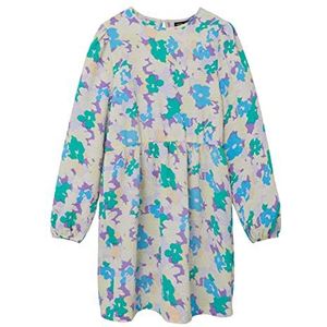 NAME IT Girl's NLFFILOWER LS Dress Jurk, Swim Cap/AOP: Flowerprint, 170, Swim Cap/op: bloemenprint, 170 cm