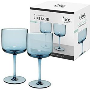 Villeroy & Boch – Like Ice wijnbeker set 2dlg., gekleurd glas ijsblauw, inhoud 270ml
